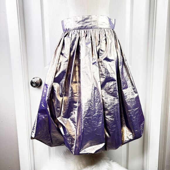 Vintage | Cathy Hardwick | Metallic | Bubble Balloon Puffball Skirt | 1980s - Picture 5 of 10
